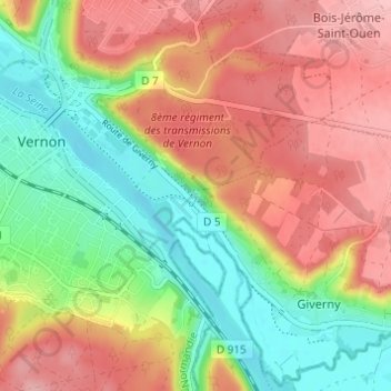 Manitôt topographic map, elevation, terrain