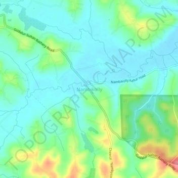 Nambikolly topographic map, elevation, terrain