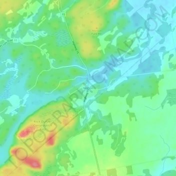 Morton topographic map, elevation, terrain
