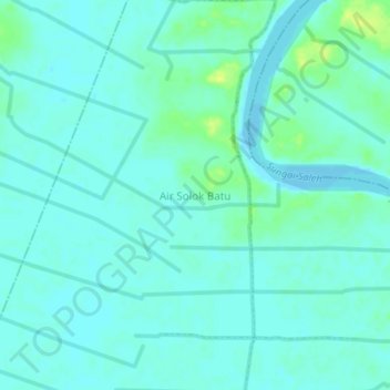 Air Solok Batu topographic map, elevation, terrain
