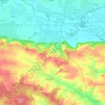 Amperleite topographic map, elevation, terrain