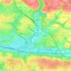 Pont Odet topographic map, elevation, terrain