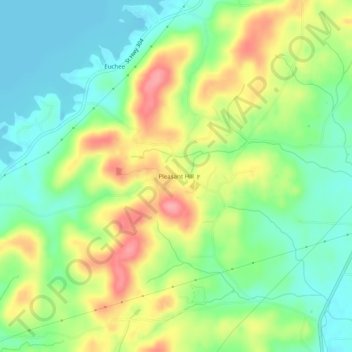 Pleasant Hill topographic map, elevation, terrain