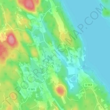 Edstorp topographic map, elevation, terrain
