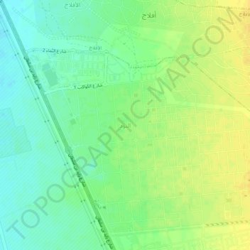 Al Noud topographic map, elevation, terrain
