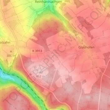 Neusaß topographic map, elevation, terrain