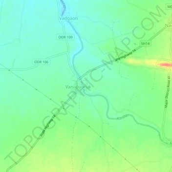 Malane topographic map, elevation, terrain