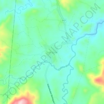San Jose topographic map, elevation, terrain
