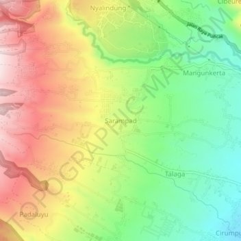 Sarampad topographic map, elevation, terrain