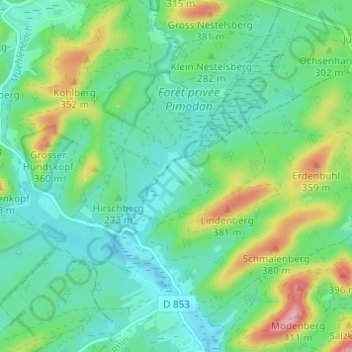 Neudoerfel topographic map, elevation, terrain