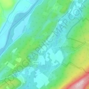 Wallpack Center topographic map, elevation, terrain