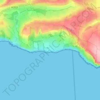 Ringstead topographic map, elevation, terrain