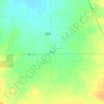 Potosi topographic map, elevation, terrain