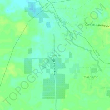 Pag-asa topographic map, elevation, terrain