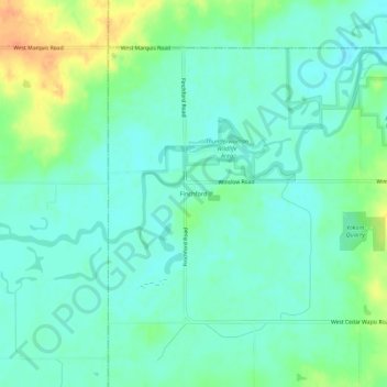 Finchford topographic map, elevation, terrain