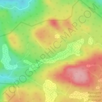 Fraser Plateau topographic map, elevation, terrain