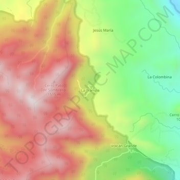La Trampa topographic map, elevation, terrain