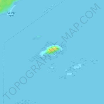 Barren Island topographic map, elevation, terrain