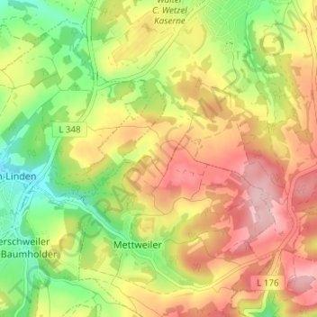 Eschelbacherhof topographic map, elevation, terrain