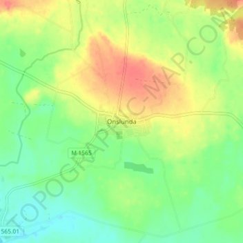 Onslunda topographic map, elevation, terrain