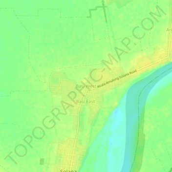 Basi West topographic map, elevation, terrain
