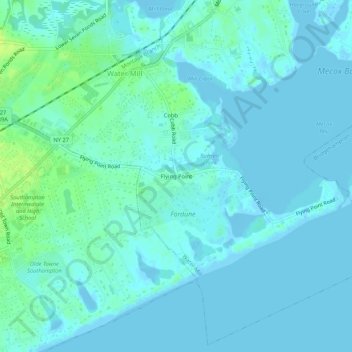 Flying Point topographic map, elevation, terrain
