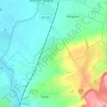 Adber topographic map, elevation, terrain
