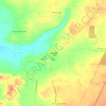 Oakgrove topographic map, elevation, terrain