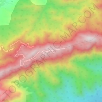 Cherat topographic map, elevation, terrain