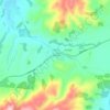 Greta Valley topographic map, elevation, terrain