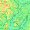 Sentral topographic map, elevation, terrain