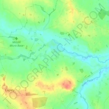 Whiston topographic map, elevation, terrain