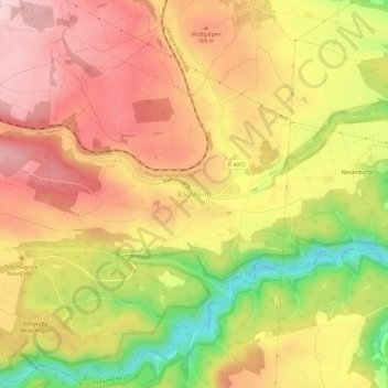 Bachheim topographic map, elevation, terrain