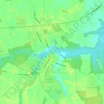 Milton topographic map, elevation, terrain