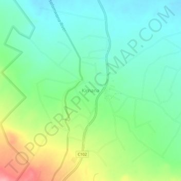 Kimana topographic map, elevation, terrain