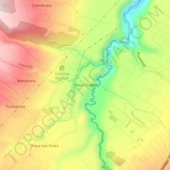 Piava Chupa topographic map, elevation, terrain