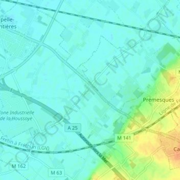 Wez Macquart topographic map, elevation, terrain