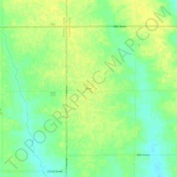 Oran topographic map, elevation, terrain