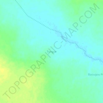 Tongue topographic map, elevation, terrain