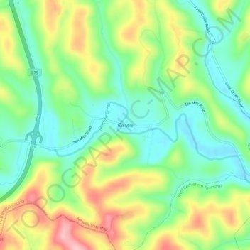 Ten Mile topographic map, elevation, terrain