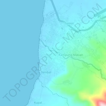 Mandaong topographic map, elevation, terrain