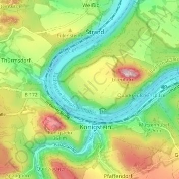 Ebenheit topographic map, elevation, terrain