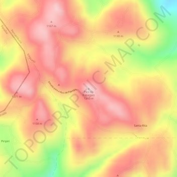 Pico do Papagaio topographic map, elevation, terrain