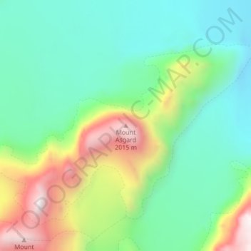 Mount Asgard topographic map, elevation, terrain