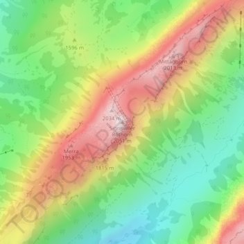 Sigriswiler Rothorn topographic map, elevation, terrain