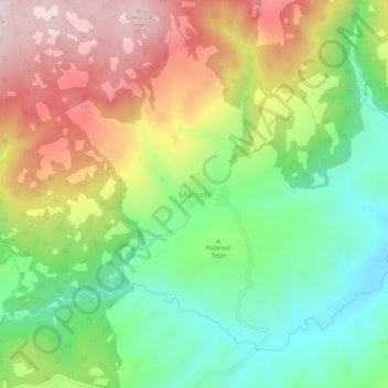 Mursallı topographic map, elevation, terrain