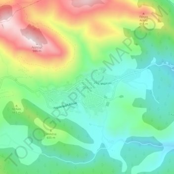 Vilia topographic map, elevation, terrain