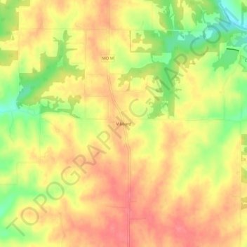 Vibbard topographic map, elevation, terrain