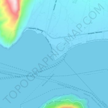 Mitikas topographic map, elevation, terrain
