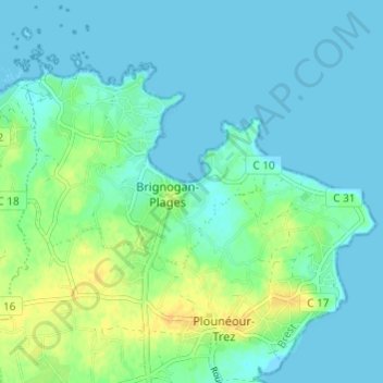 Queran topographic map, elevation, terrain